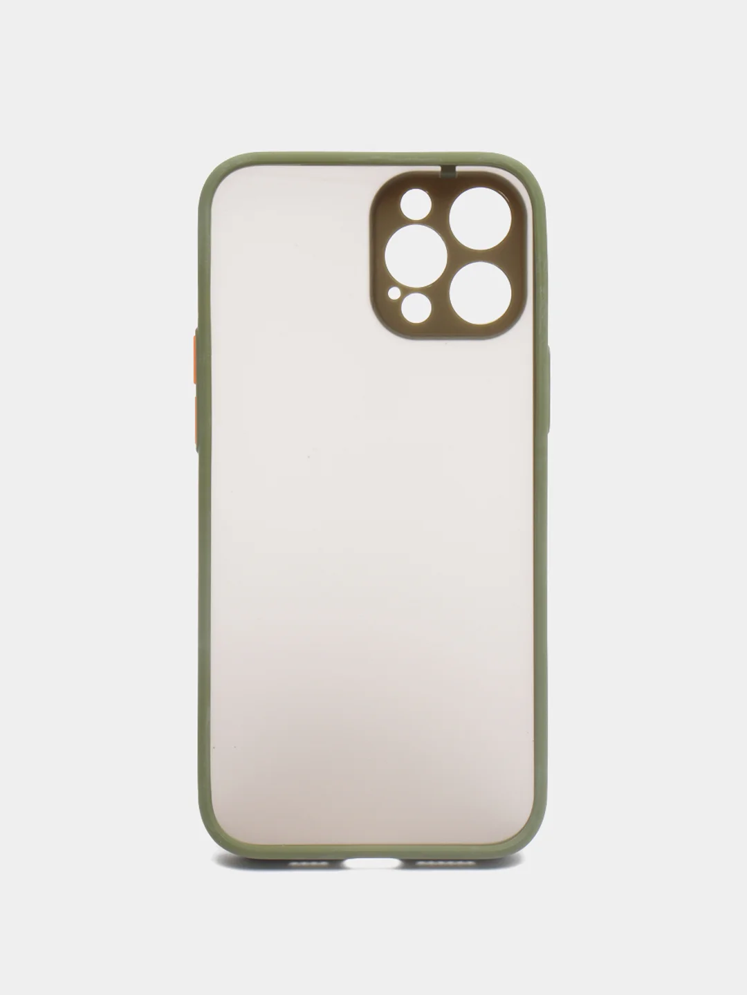 Хаки накладка пластиковая с защищенной камерой на iPhone 12 / iPhone 12 Pro / iPhone 12 Pro Max