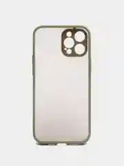 Хаки накладка пластиковая с защищенной камерой на iPhone 12 / iPhone 12 Pro / iPhone 12 Pro Max