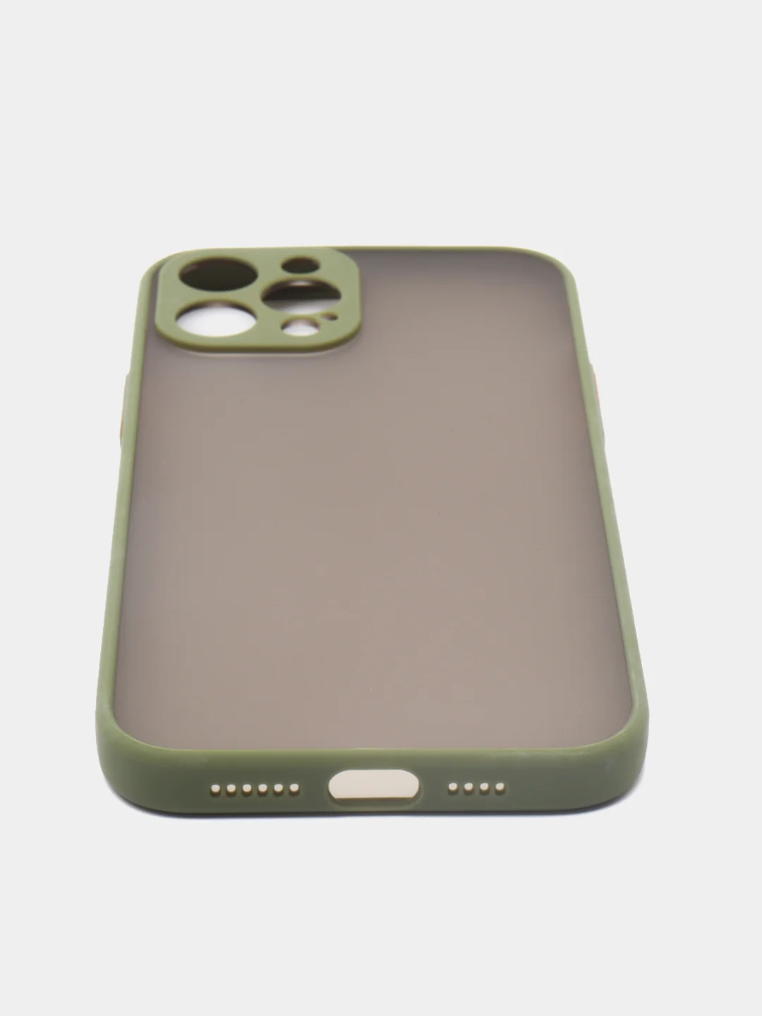Хаки накладка пластиковая с защищенной камерой на iPhone 12 / iPhone 12 Pro / iPhone 12 Pro Max