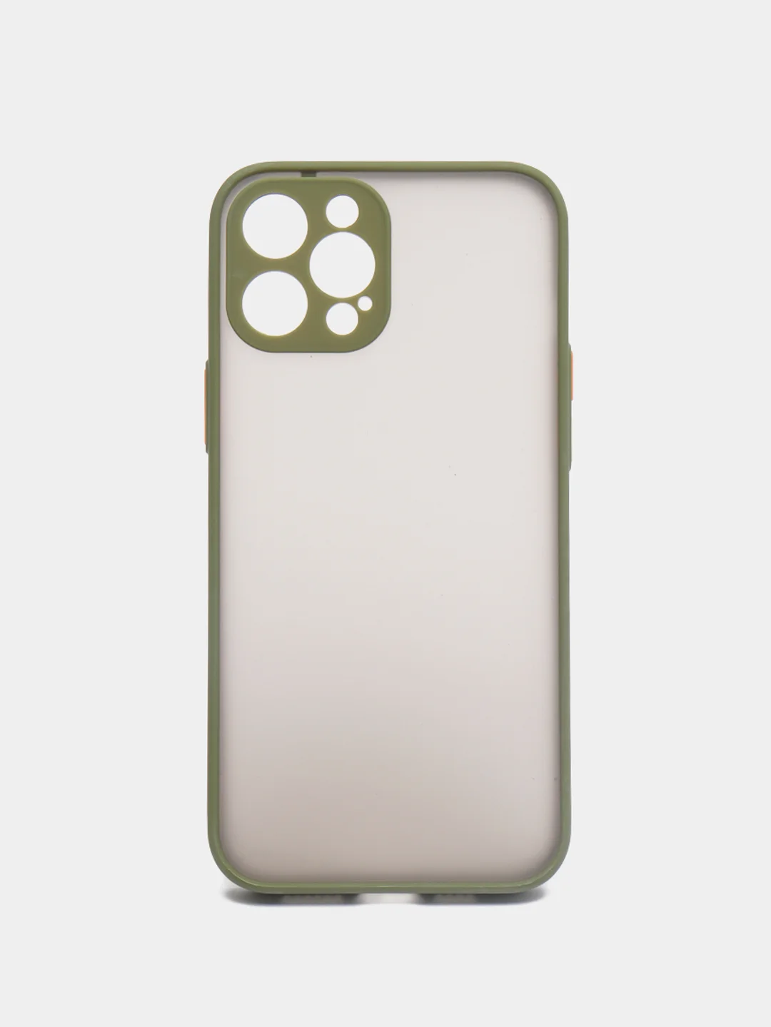 Хаки накладка пластиковая с защищенной камерой на iPhone 12 / iPhone 12 Pro / iPhone 12 Pro Max