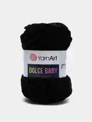 Черный пряжа плюшевая YarnArt "Dolce Baby", 100% микрополиэстер, 50 г, 85 м