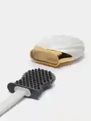 Белый силиконовый ёршик для унитаза, с настенным креплением