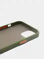 Хаки накладка пластиковая с силиконовой окантовкой для Apple iPhone 13 mini / iPhone 13
