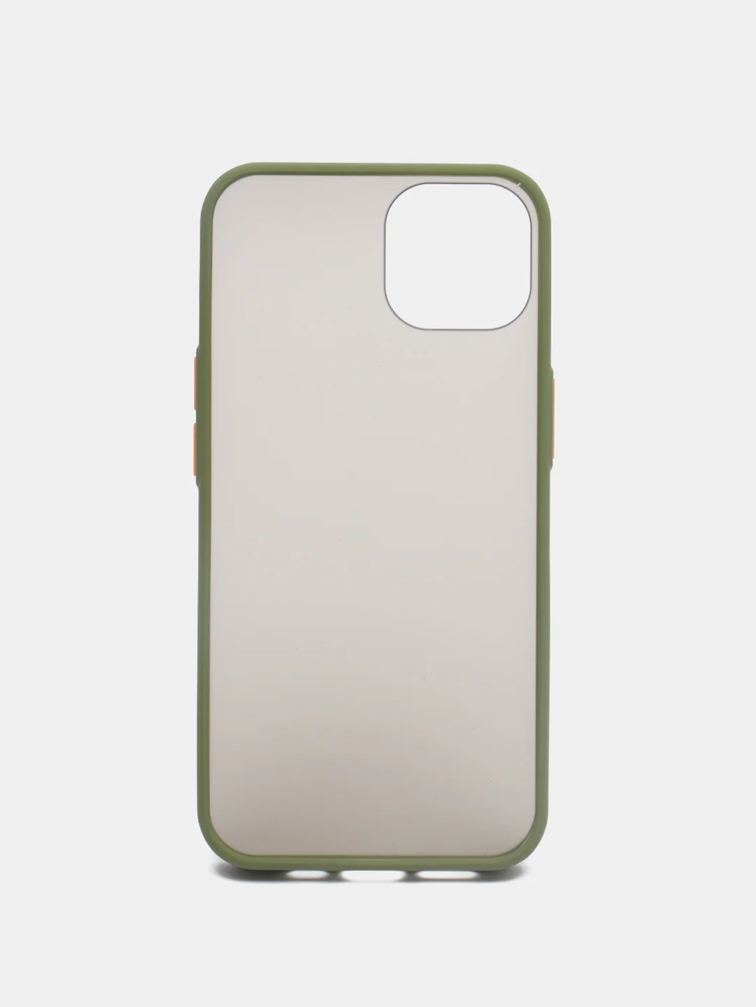 Хаки накладка пластиковая с силиконовой окантовкой для Apple iPhone 13 mini / iPhone 13
