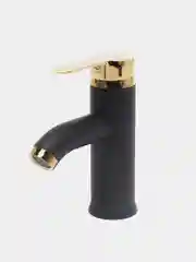 Золотой смеситель для раковины, однорычажный