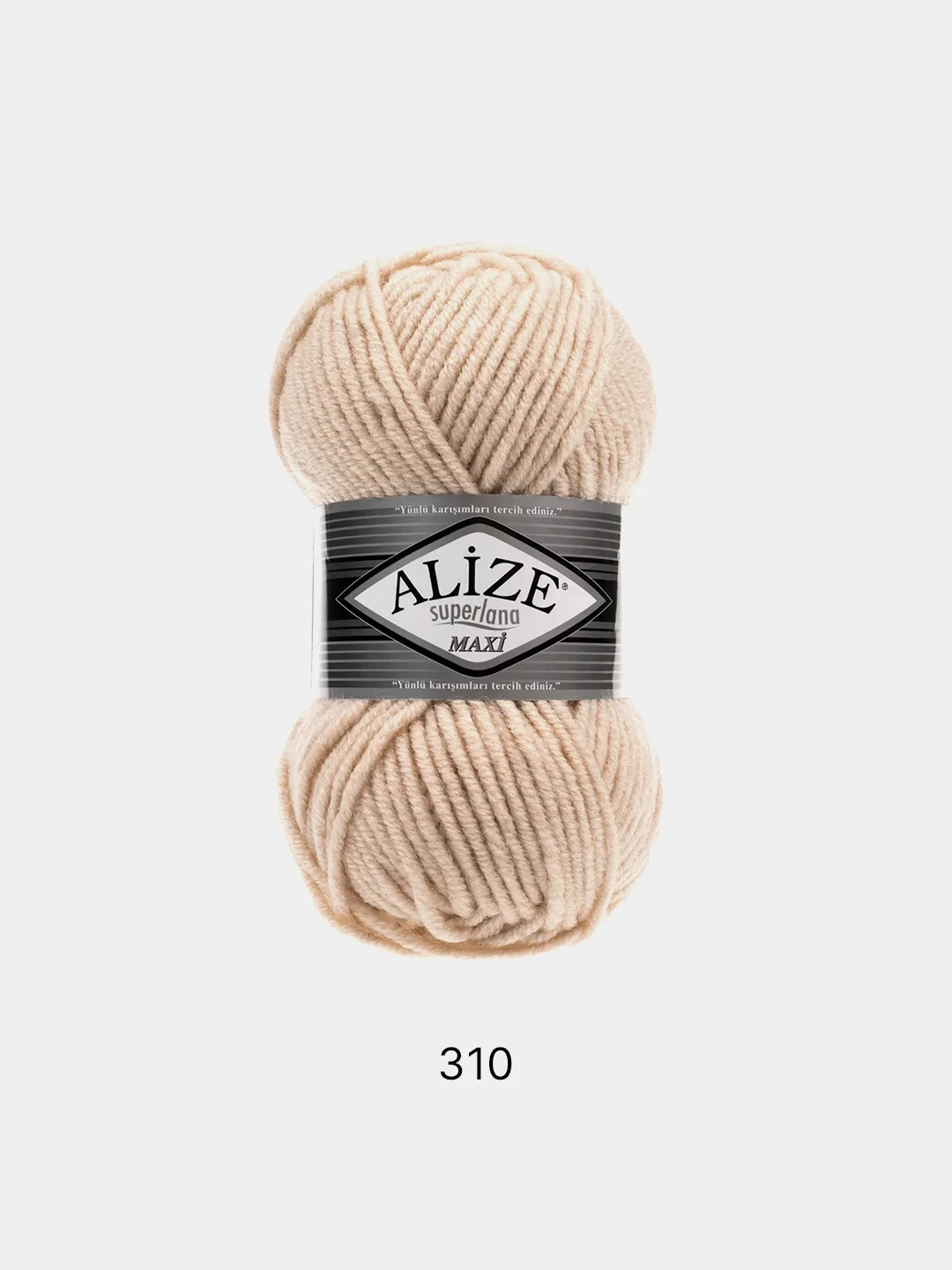 Карамельный пряжа Alize Superlana Maxi 75% Акрил 25% Шерсть 100г 100м
