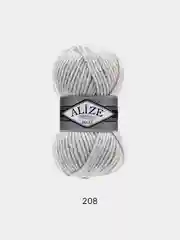 Серебряный пряжа Alize Superlana Maxi 75% Акрил 25% Шерсть 100г 100м