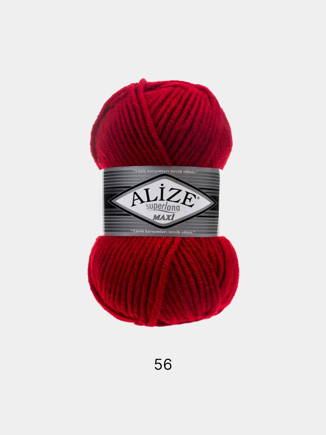 Красный пряжа Alize Superlana Maxi 75% Акрил 25% Шерсть 100г 100м