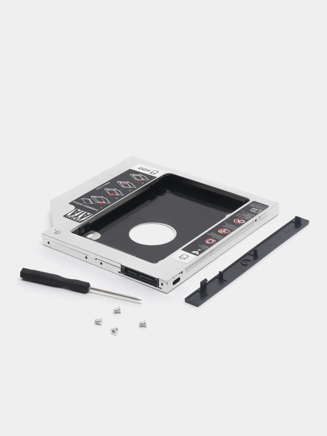 Адаптер для SSD, HDD 2,5" в разъем DVD привода Алюминий