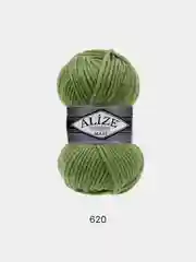 Оливковый пряжа Alize Superlana Maxi 75% Акрил 25% Шерсть 100г 100м