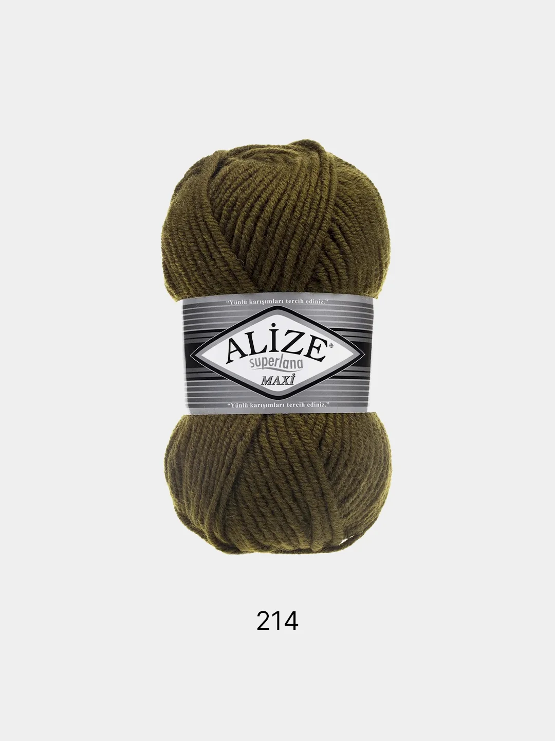 Хаки пряжа Alize Superlana Maxi 75% Акрил 25% Шерсть 100г 100м