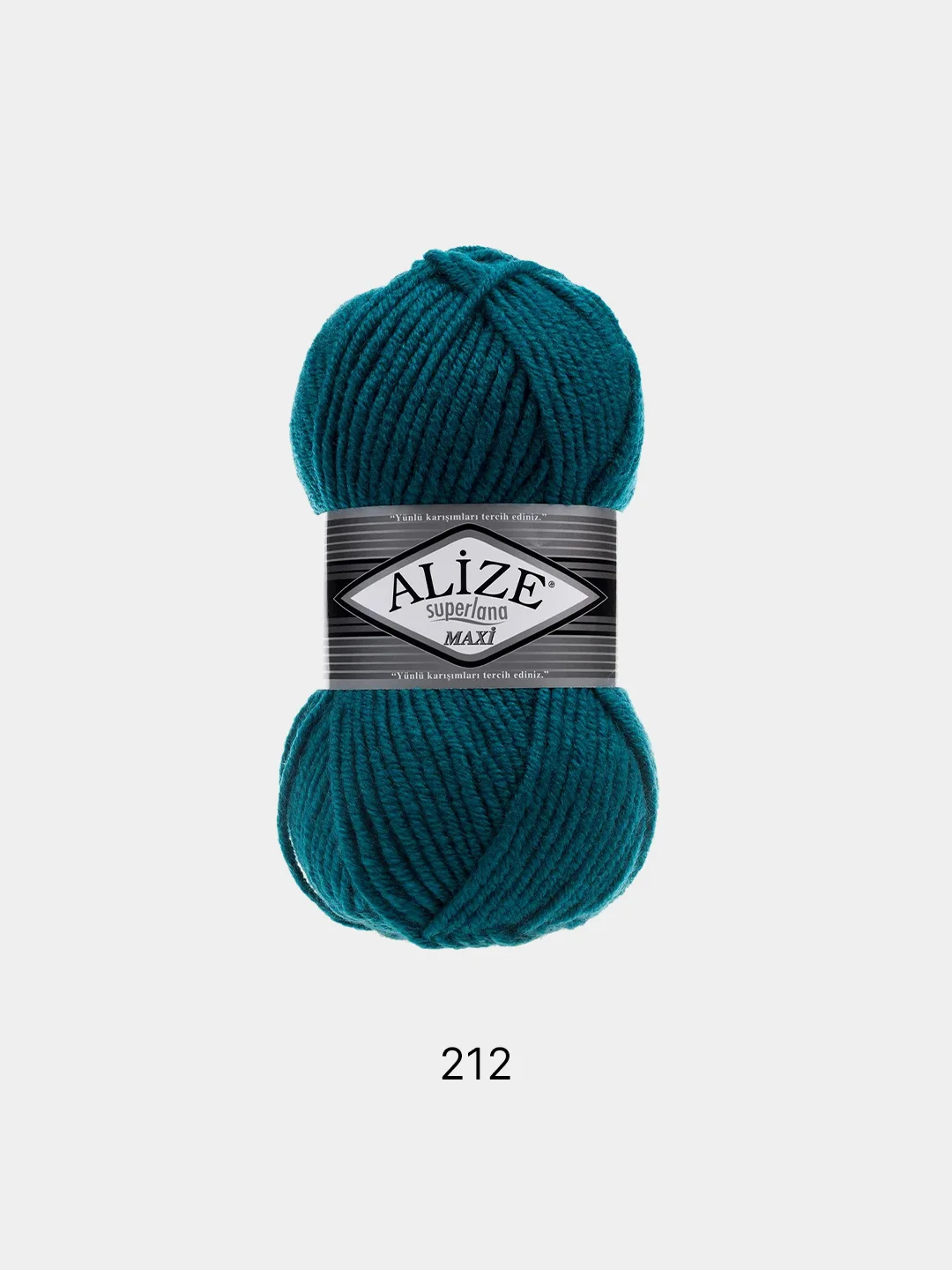 Тёмно-бирюзовый пряжа Alize Superlana Maxi 75% Акрил 25% Шерсть 100г 100м