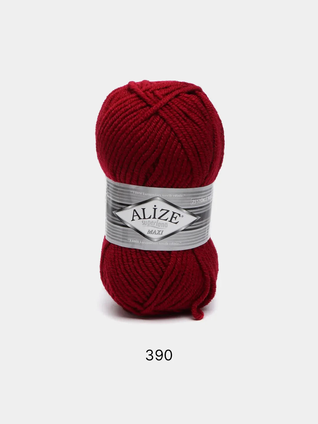 Вишнёвый пряжа Alize Superlana Maxi 75% Акрил 25% Шерсть 100г 100м
