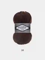 Коричневый пряжа Alize Superlana Maxi 75% Акрил 25% Шерсть 100г 100м