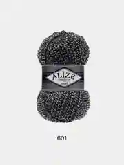 Черный пряжа Alize Superlana Maxi 75% Акрил 25% Шерсть 100г 100м