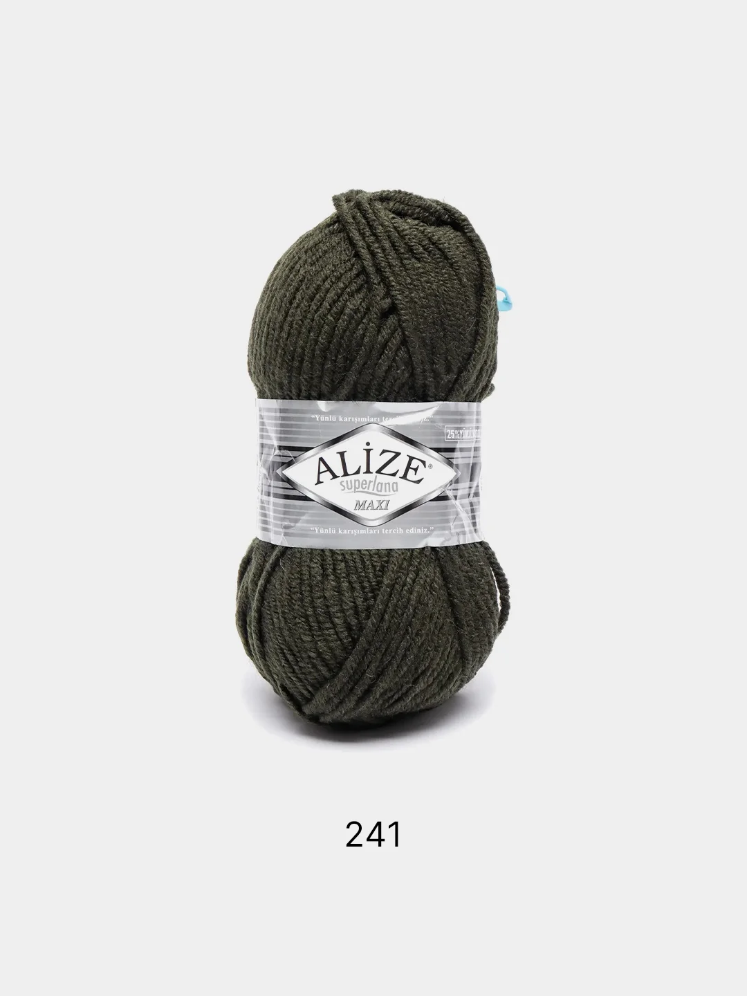 Тёмно-зелёный пряжа Alize Superlana Maxi 75% Акрил 25% Шерсть 100г 100м