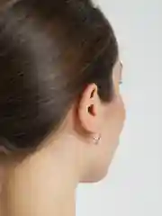 Серьги "Minimal" с эмалью и фианитами, серебрение