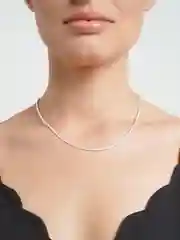 Цепочка с серебряным блеском, 33-40 см
