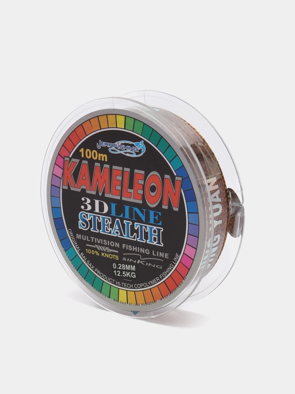 Монофильная леска для рыбалки Kameleon 3D Line, 100 метров