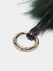 Зеленый брелок меховой "Сова"