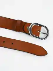 Терракотовый ремень с металлической пряжкой, женский, 110см, 35мм