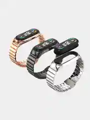 Металлический ремешок для Xiaomi Mi Band 3 / 4 / 5 / 6 стальной фитнес браслет