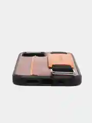 Коричневый чехол кожаный на iPhone 11 / 12 / 13 Pro Max с держателем-подставка айфон карты