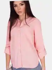 Коралловый рубашка женская с длинным рукавом