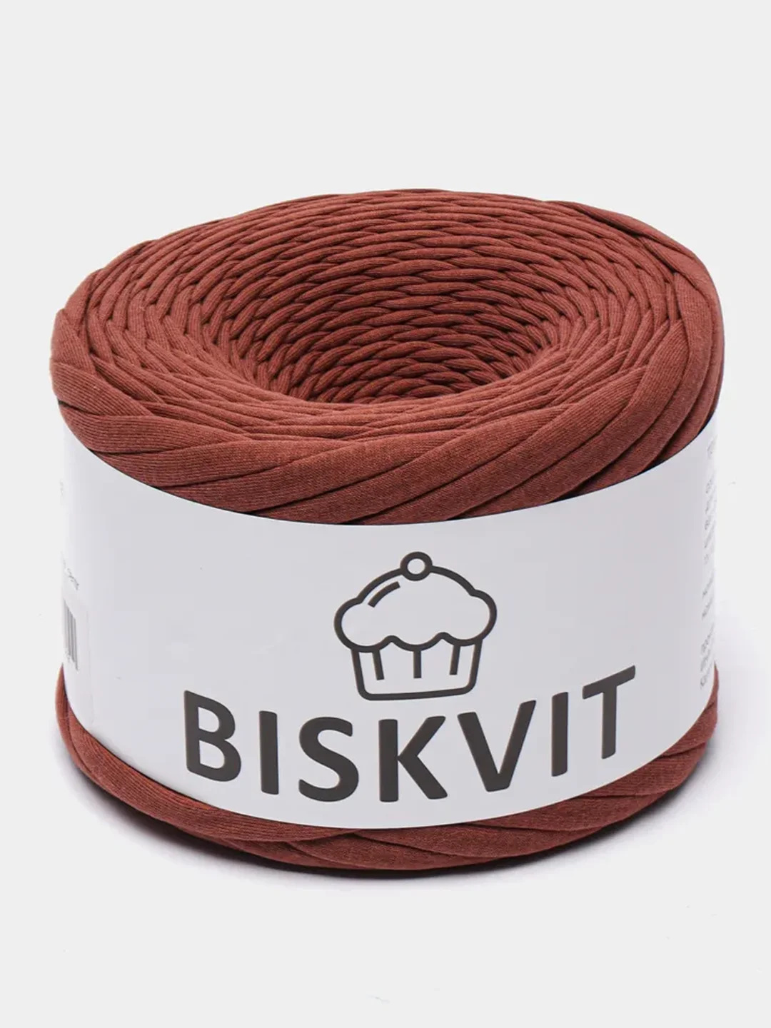 Шоколадный пряжа Трикотажная Biskvit 100% Хлопок 330г 100м (Часть 2) Бисквит