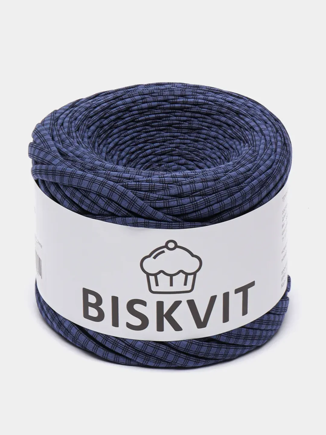 Синий меланж пряжа Трикотажная Biskvit 100% Хлопок 330г 100м (Часть 2) Бисквит