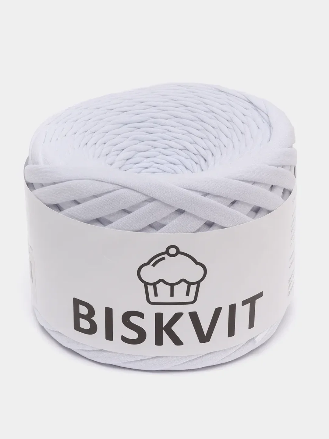 Белый пряжа Трикотажная Biskvit 100% Хлопок 330г 100м (Часть 2) Бисквит