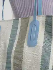 Голубой сумка женская, текстильная, на замке и кожаных ручках