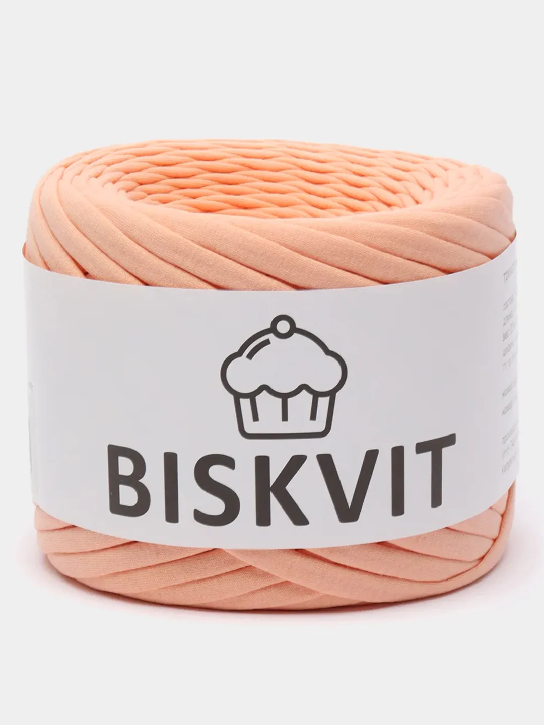 Пастельно-коралловый пряжа Трикотажная Biskvit 100% Хлопок 330г 100м (Часть 2) Бисквит