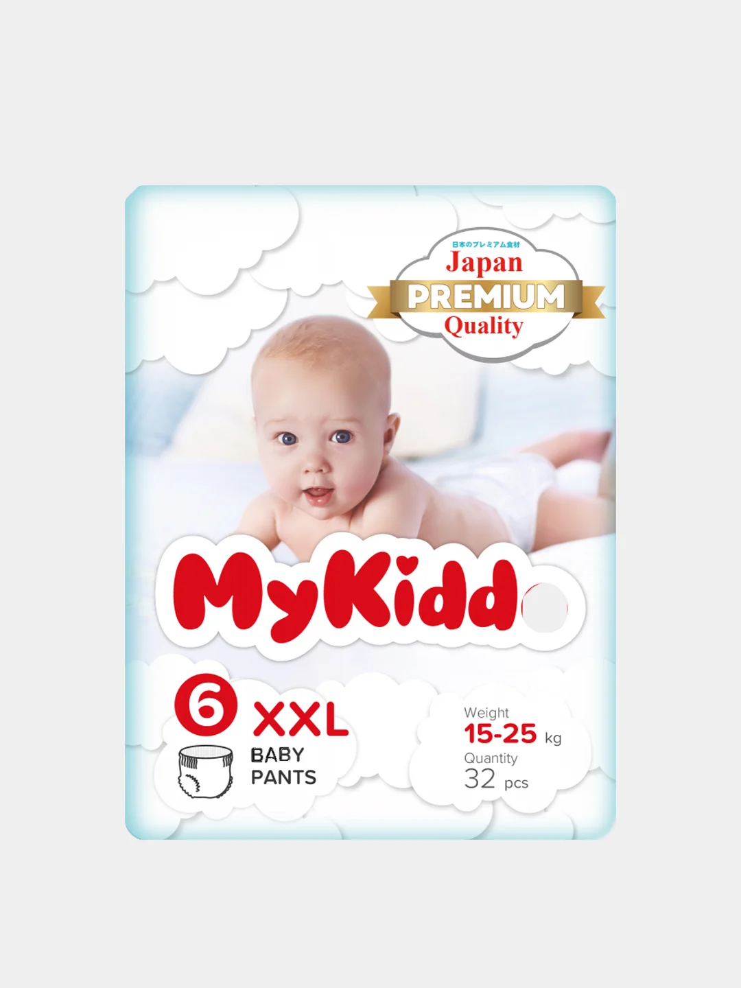 Подгузники трусики детские MyKiddo Premium, мегапак, M-114, L-102, XL-102