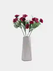 Красный искусственный букет чайной розы, 31 см