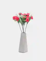 Розовый искусственный букет чайной розы, 31 см