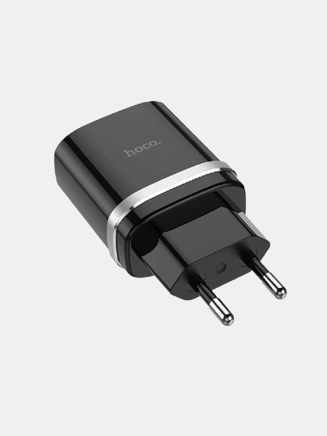 Черный cетевое зарядное устройство Hoco C12Q Type-C 3.0A, 18W, быстрая зарядка, 1 м