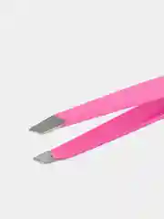 Розовый пинцет для бровей, скошенный