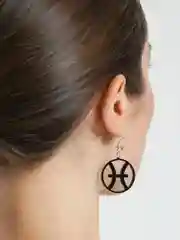 Серьги-подвески "Знак зодиака Рыба"