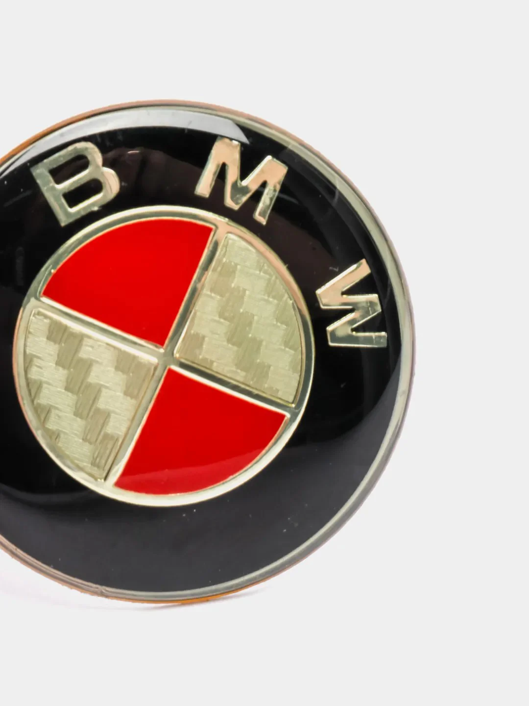 Красный эмблема наклейка на руль BMW 45 mm