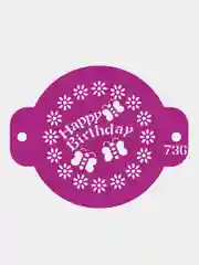 Трафарет для декора бенто торта Happy Birthday № 736