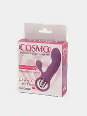 Фиолетовый вибромассажер-вибратор Cosmo с покрытым усиками клиторальным стимулятором