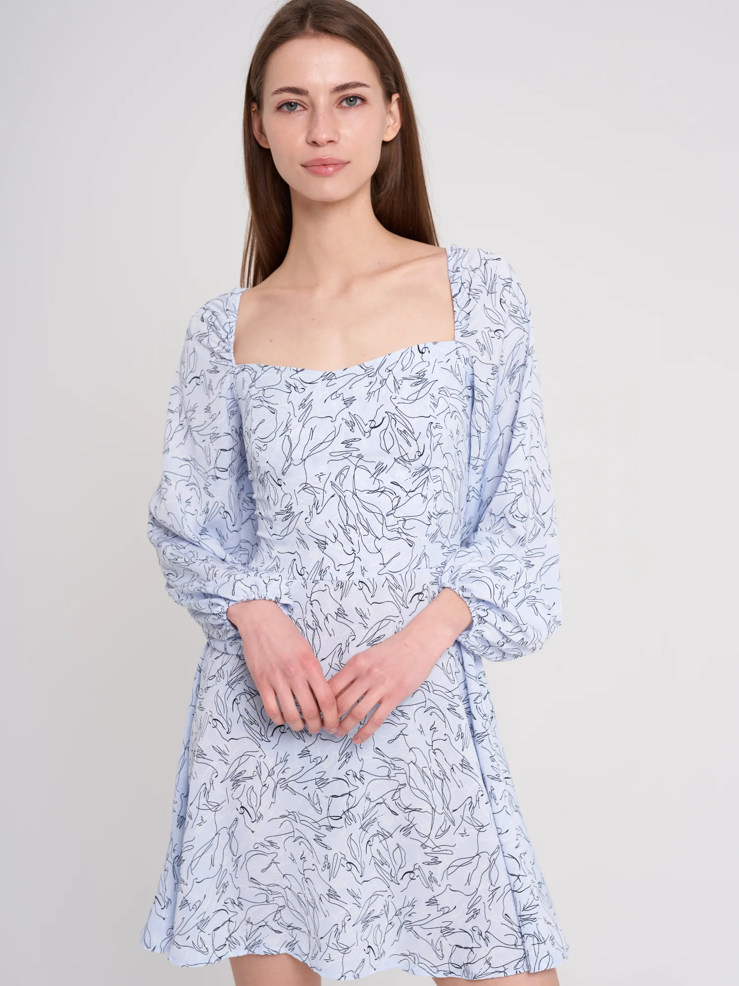 Платье женское мини, летнее, шифоновое, короткое