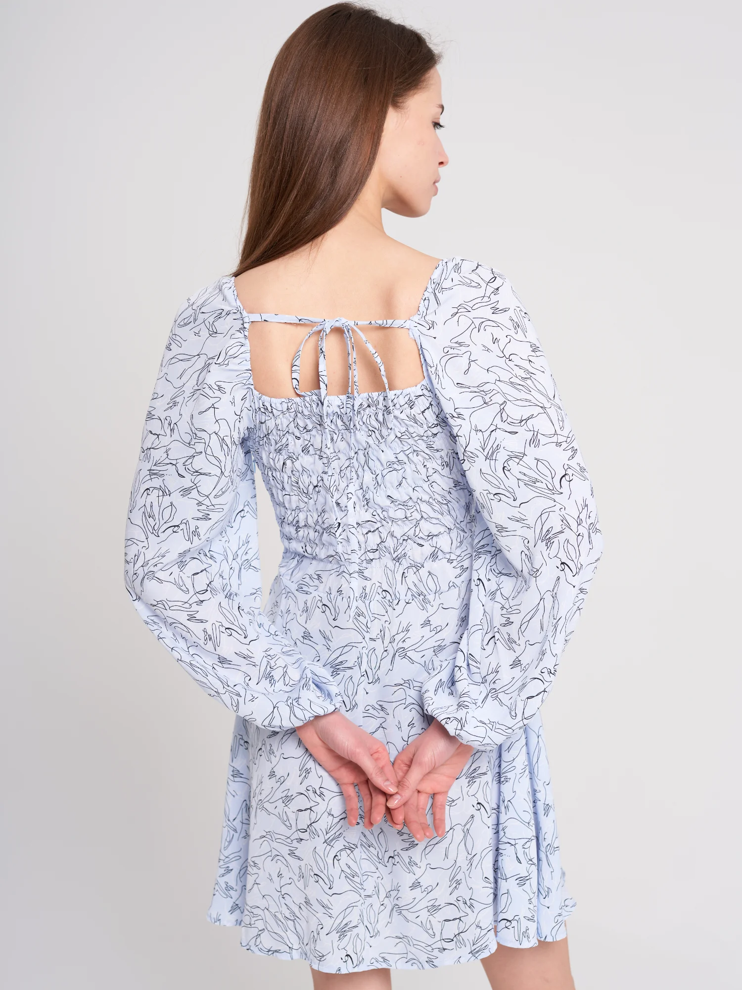 Платье женское мини, летнее, шифоновое, короткое