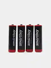 Батарейка пальчиковая солевая AA R6 SmartBuy 1.5V, 4 штуки