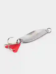 Серебряный блесна рыболовная "Сердце", колеблющаяся, с перьями и тройным крючком, 5,5 г, 4,5 см