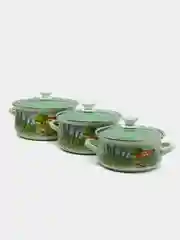 Набор эмалированных кастрюль "Тоскана", 3 штуки, 2 л, 3 л, 4 л, Керчь