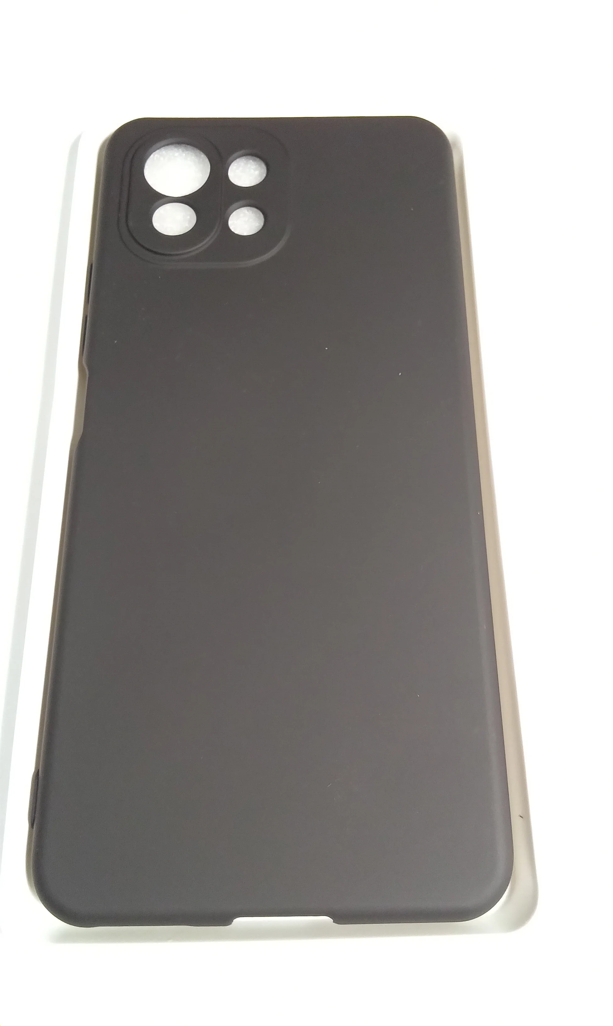 Черный чехол Xiaomi Mi 11 Lite c защитой камеры и бархатом внутри