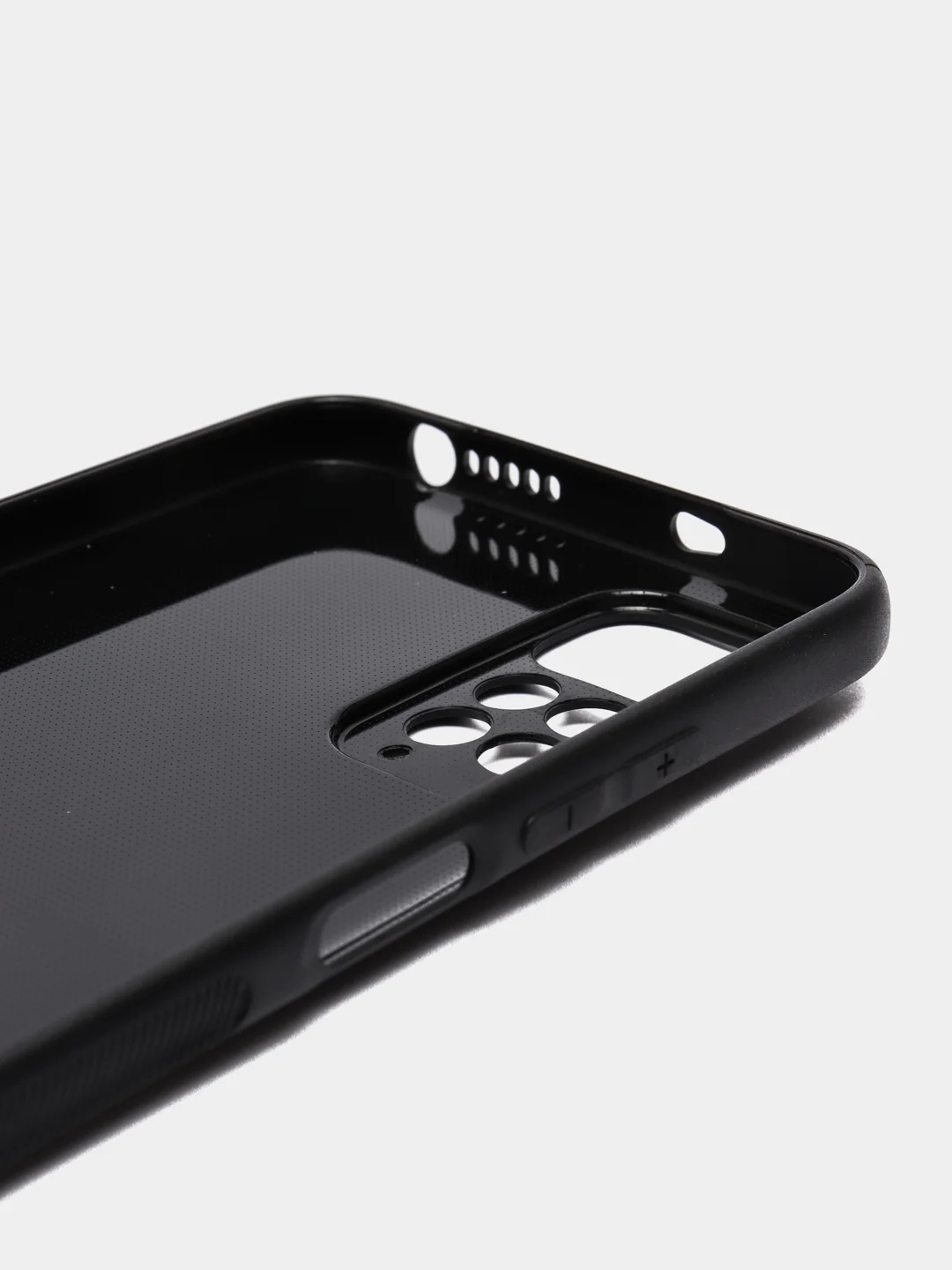 Черный чехол карбон с защитой камеры на Redmi Note 11 4G 2022 "6,43 ", Note 11S