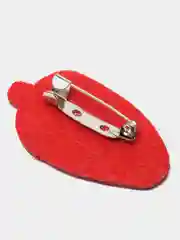 Алый брошь со стразами "Ягодки"